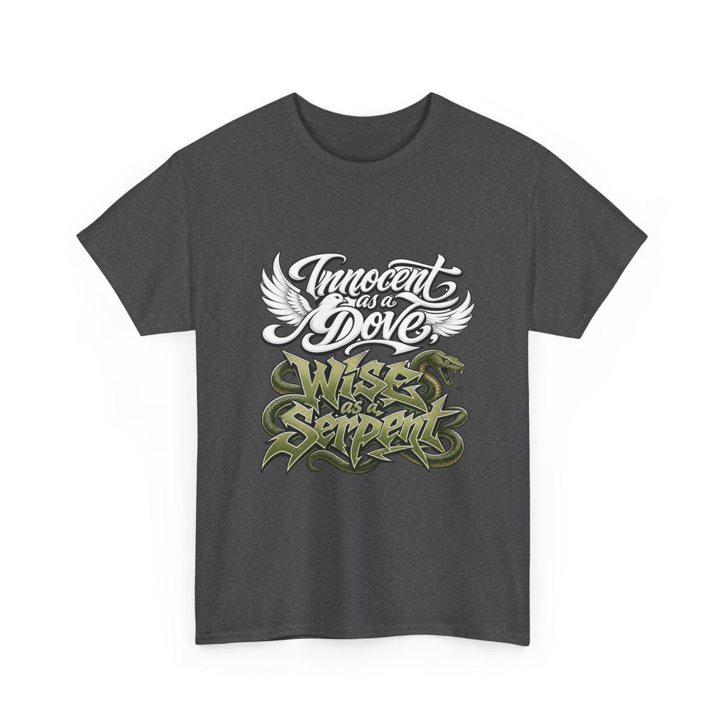 Matthew 10:16 T-Shirt | Script Wings Graffiti Typography