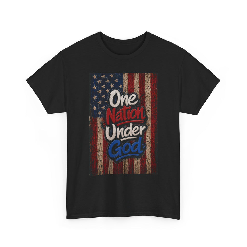 One Nation Under God T-Shirt | American Flag, Christian Scripture Design