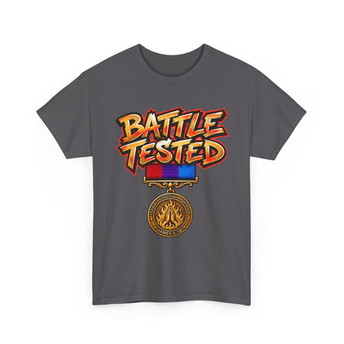 BATTLE TESTED Prayer Victory Tee | Military Medal Graphic Shirt
