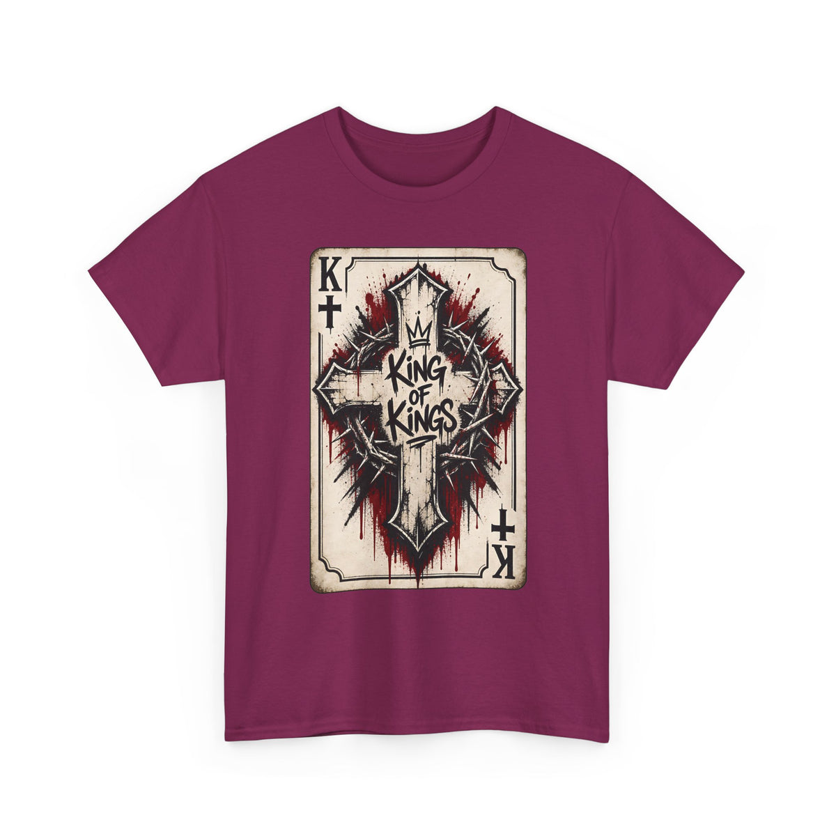 King of Kings Cross Playing Card Tee | Religious Christian Graphics