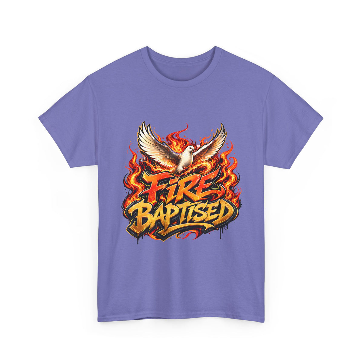 Fire Baptised Dove T-Shirt | Flaming Dove Graphic, Christian Faith