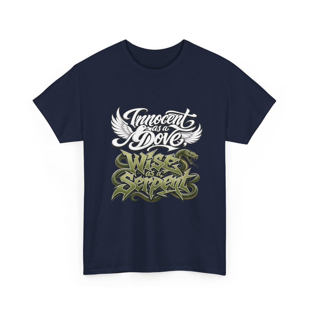 Matthew 10:16 T-Shirt | Script Wings Graffiti Typography