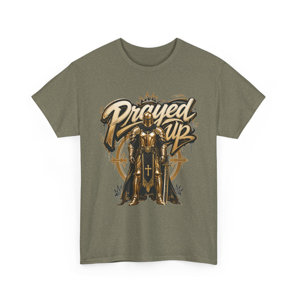 Prayed Up Knight Tee | Faith Christian Armor Typography