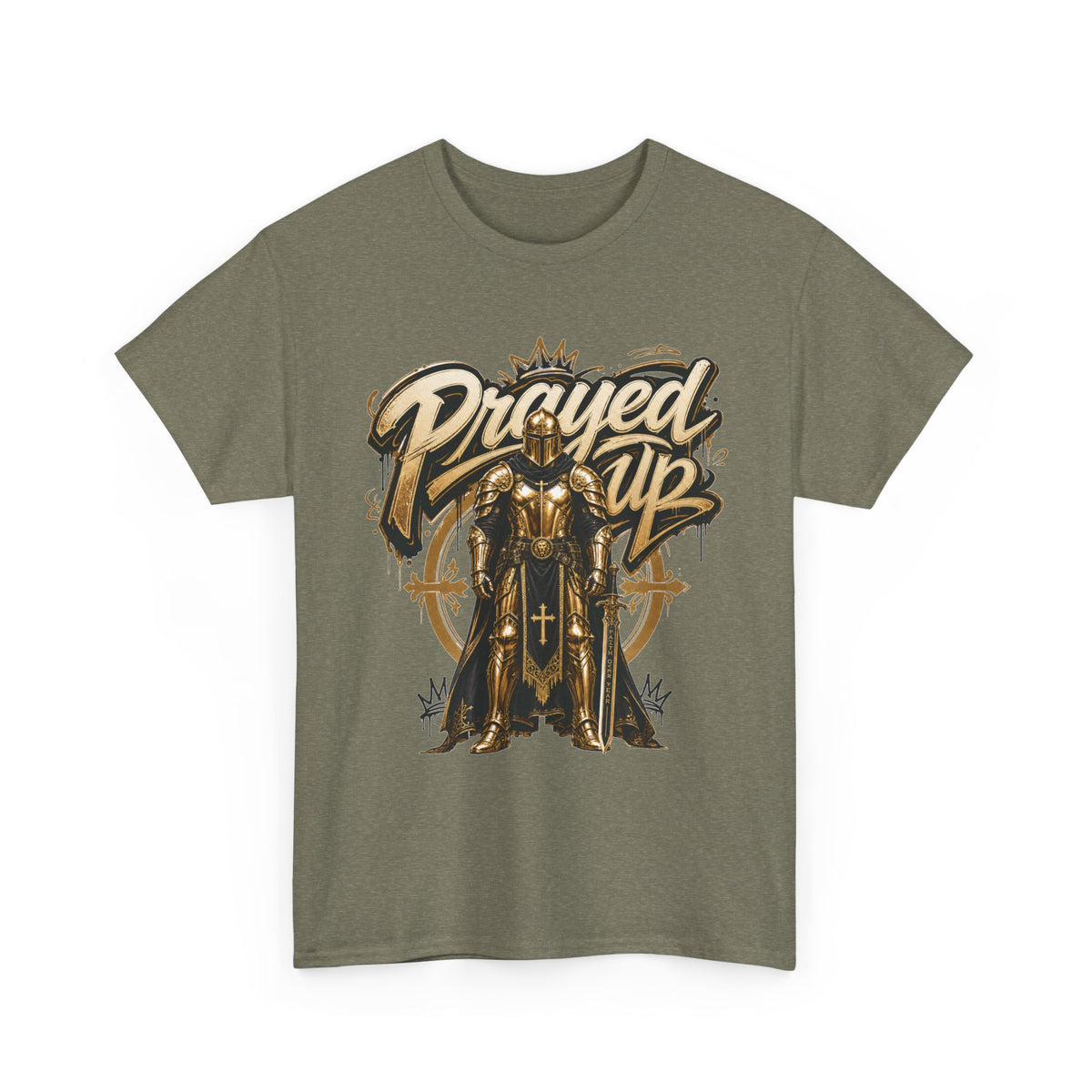 Prayed Up Knight Tee | Faith Christian Armor Typography