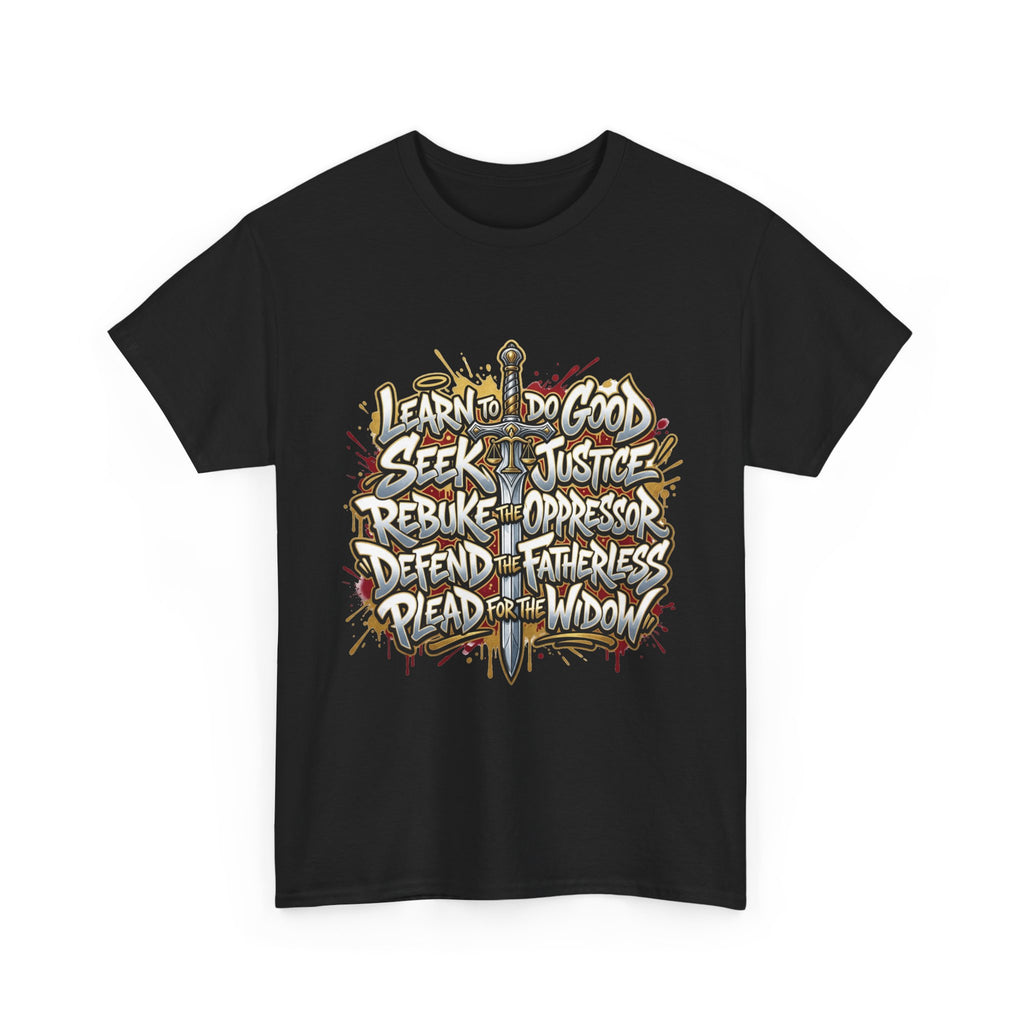 Isaiah 1:17 T-Shirt | Faith Scripture Design