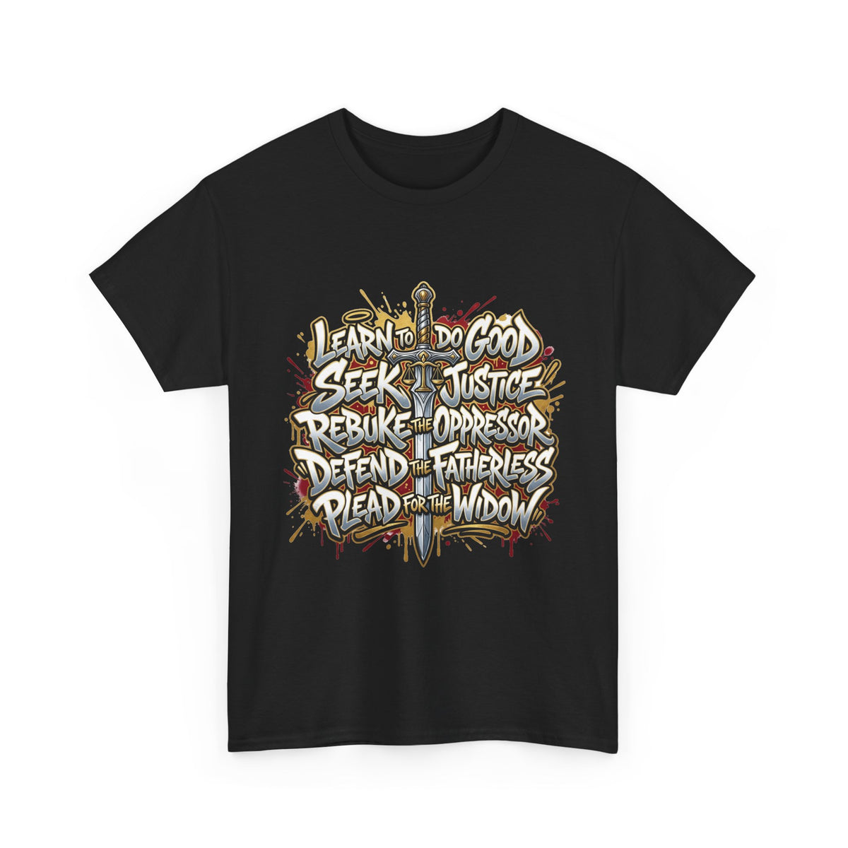Isaiah 1:17 T-Shirt | Faith Scripture Design