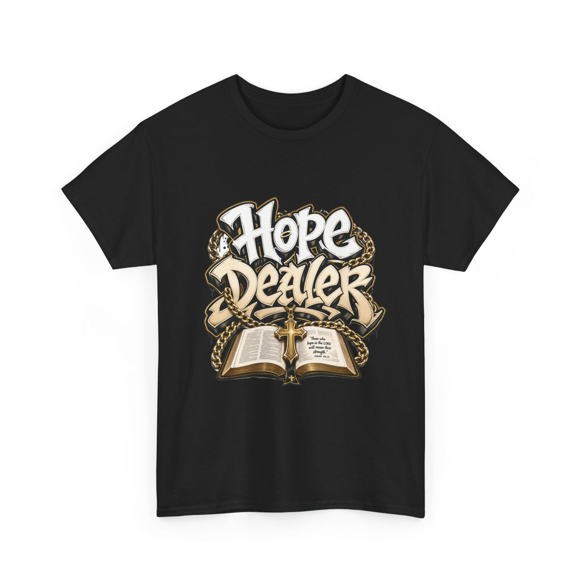 Hope Dealer Tee | Open Bible Cross Graphic