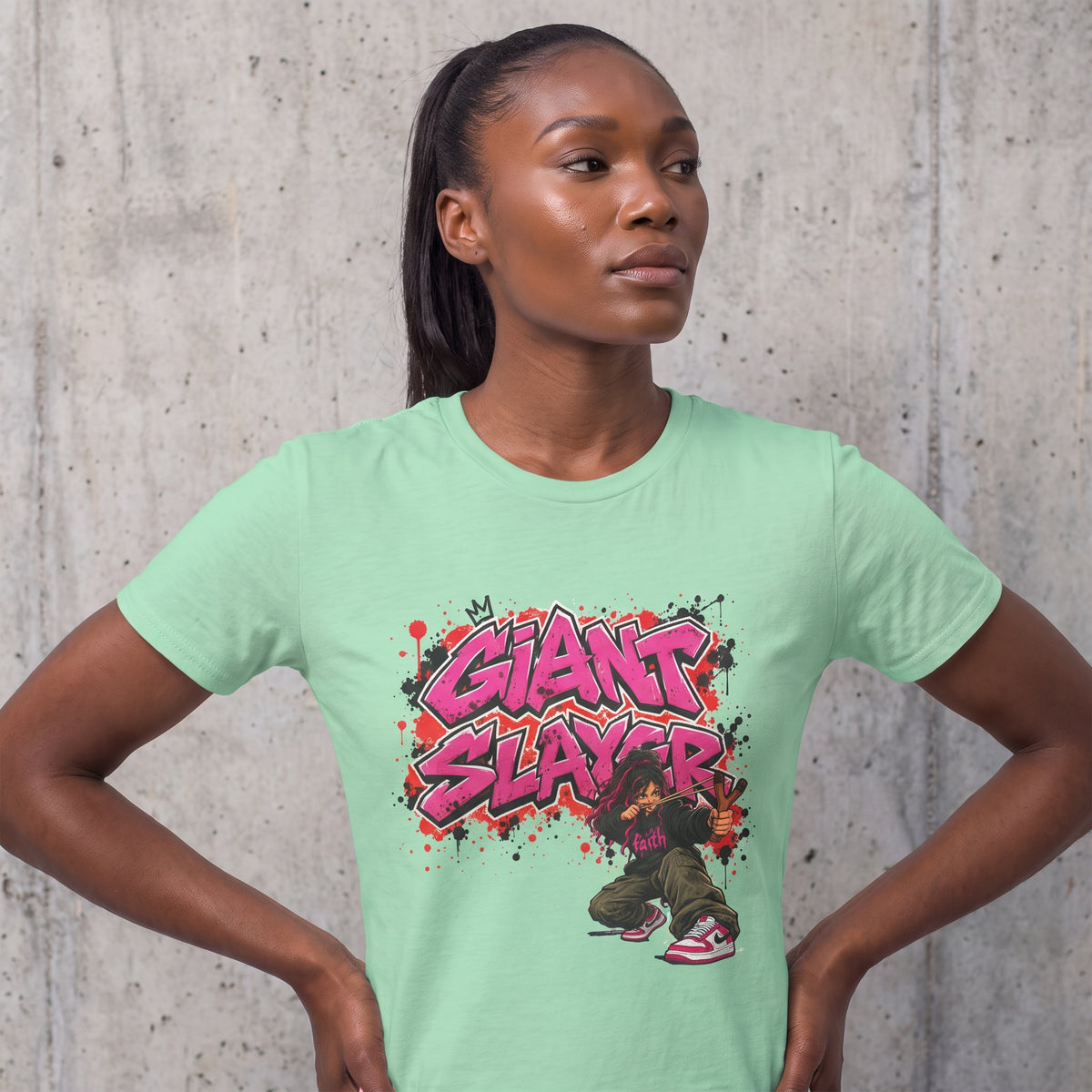 Giant Slayer graffiti character T-Shirt | streetwear, urban art tee