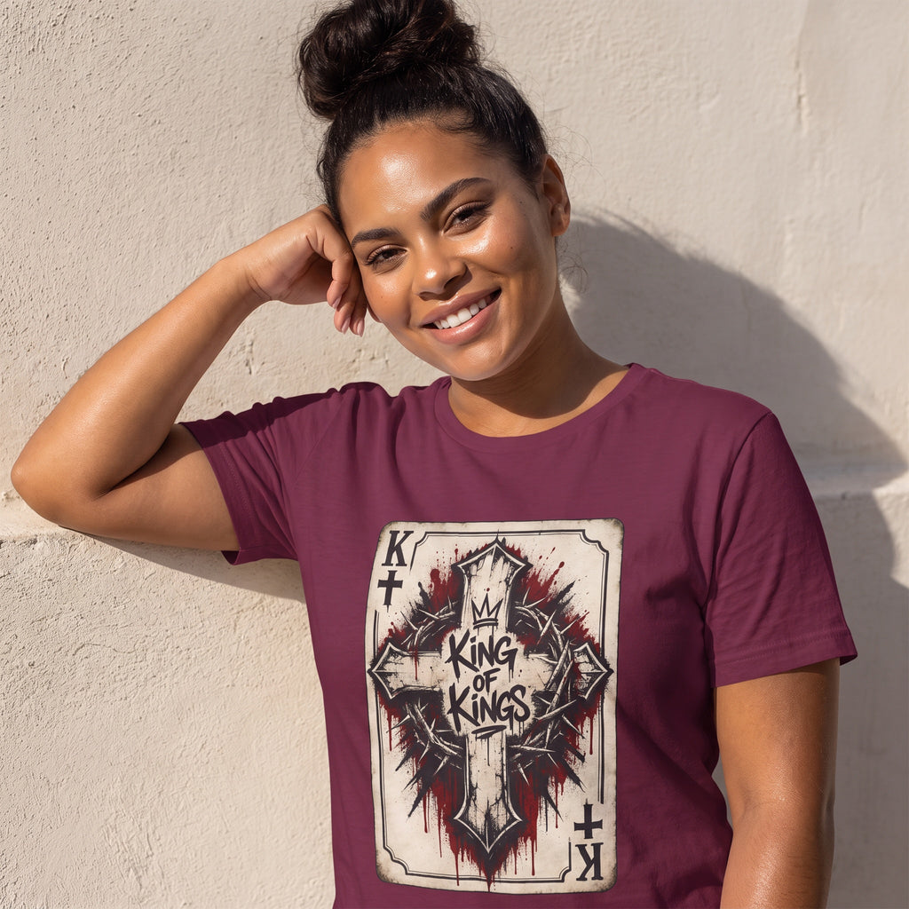 King of Kings Cross Playing Card Tee | Religious Christian Graphics