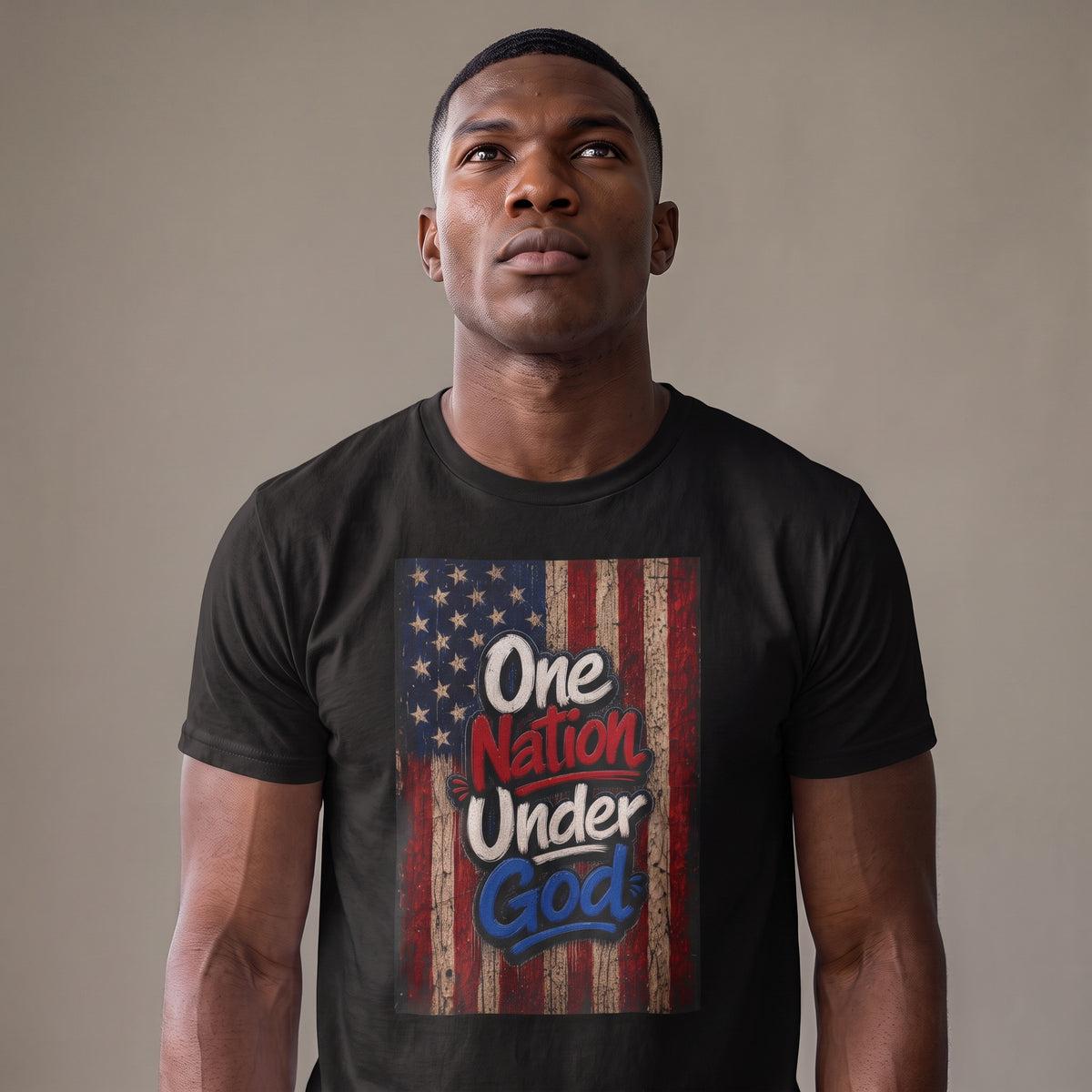 One Nation Under God T-Shirt | American Flag, Christian Scripture Design