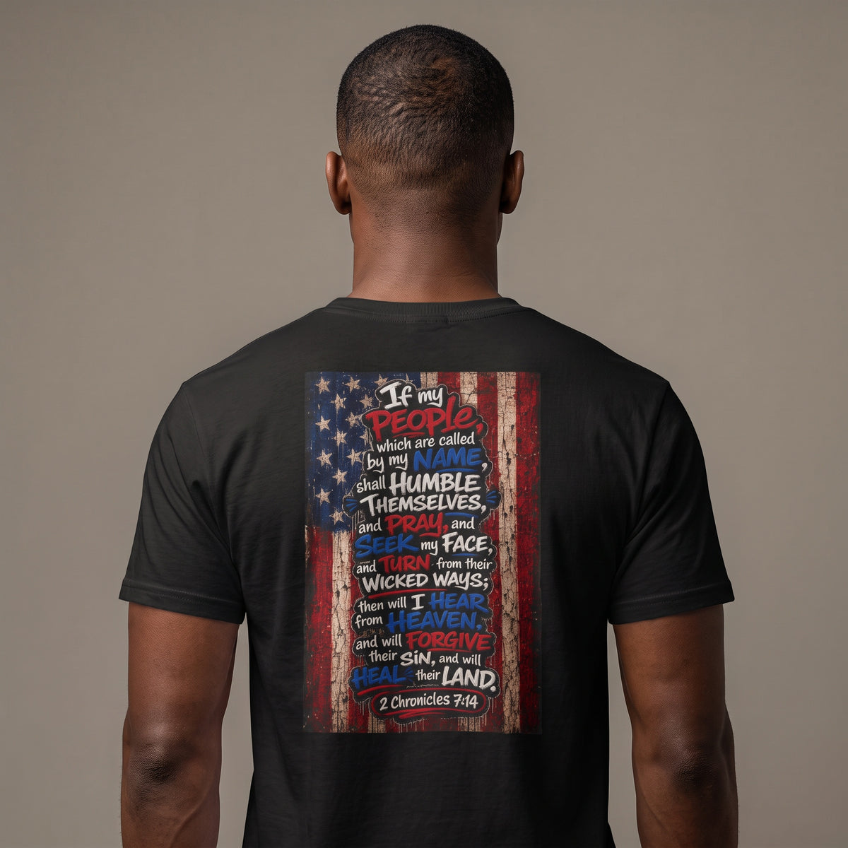 One Nation Under God T-Shirt | American Flag, Christian Scripture Design