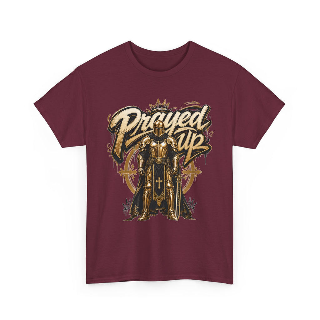 Prayed Up Knight Tee | Faith Christian Armor Typography