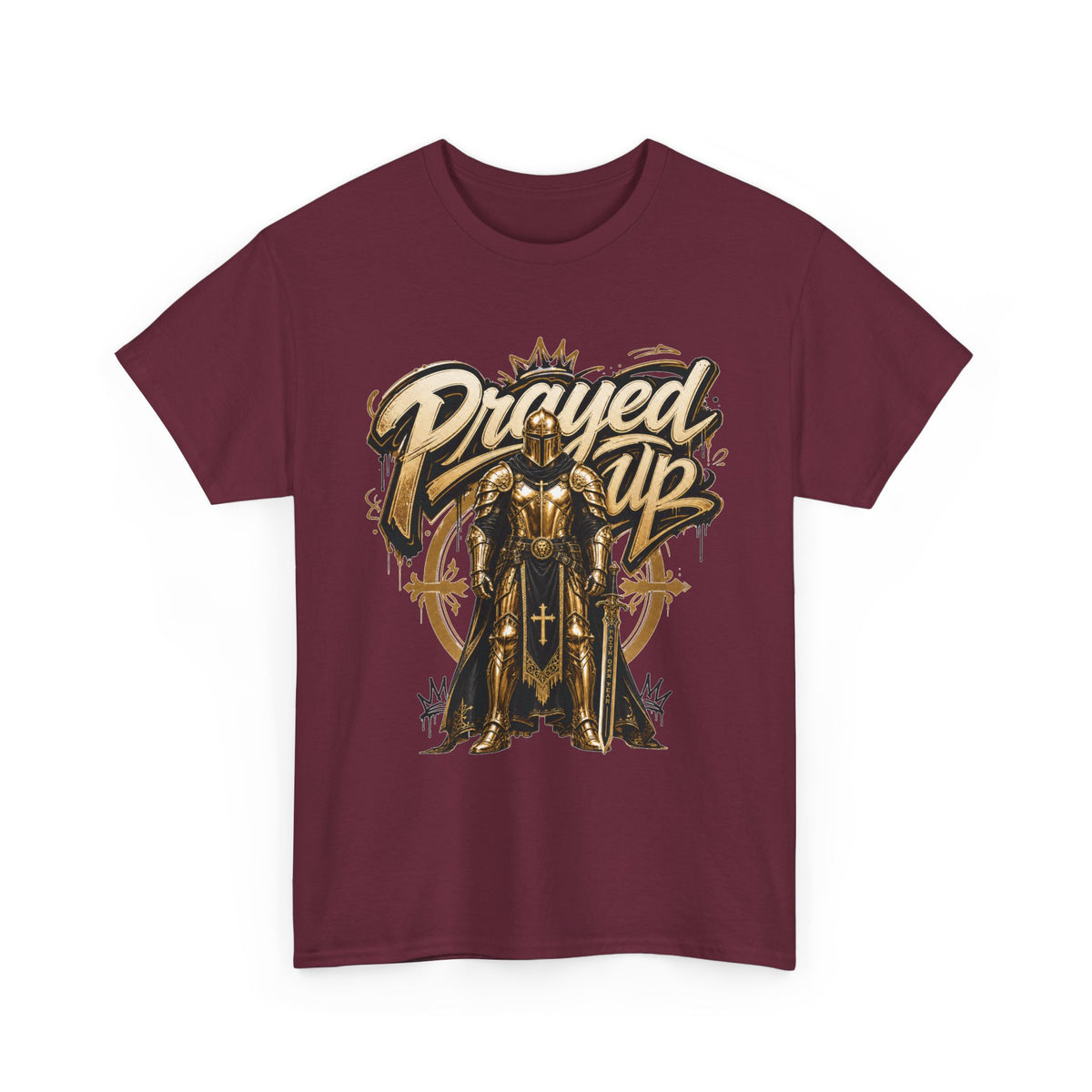Prayed Up Knight Tee | Faith Christian Armor Typography
