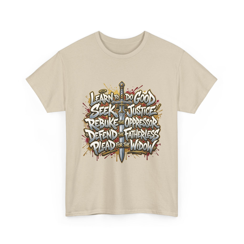 Isaiah 1:17 T-Shirt | Faith Scripture Design
