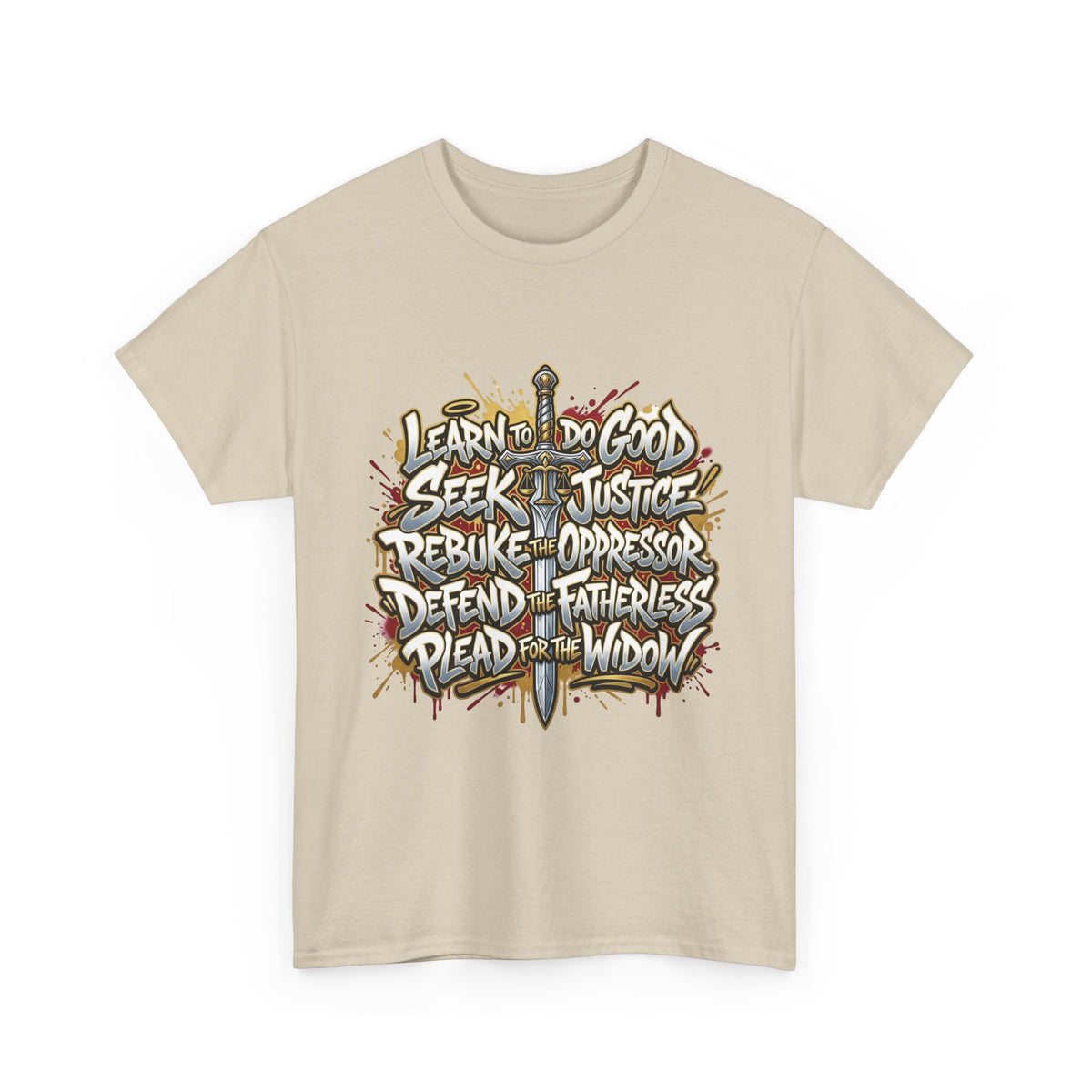 Isaiah 1:17 T-Shirt | Faith Scripture Design