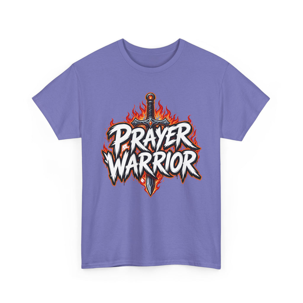 Prayer Warrior T-Shirt | Flaming Sword Christian faith shirt