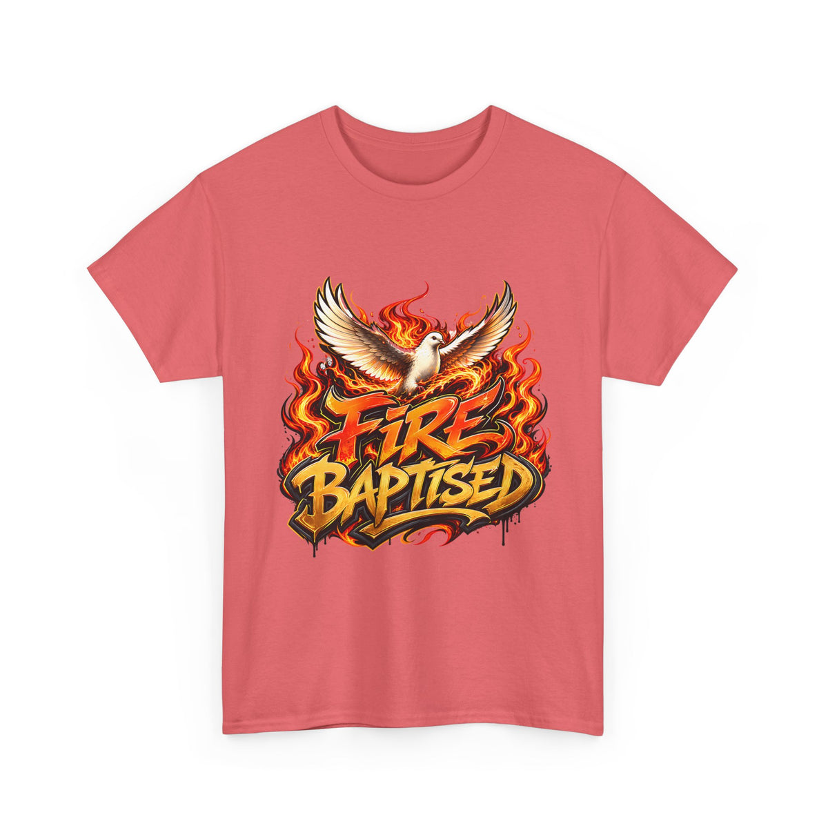 Fire Baptised Dove T-Shirt | Flaming Dove Graphic, Christian Faith
