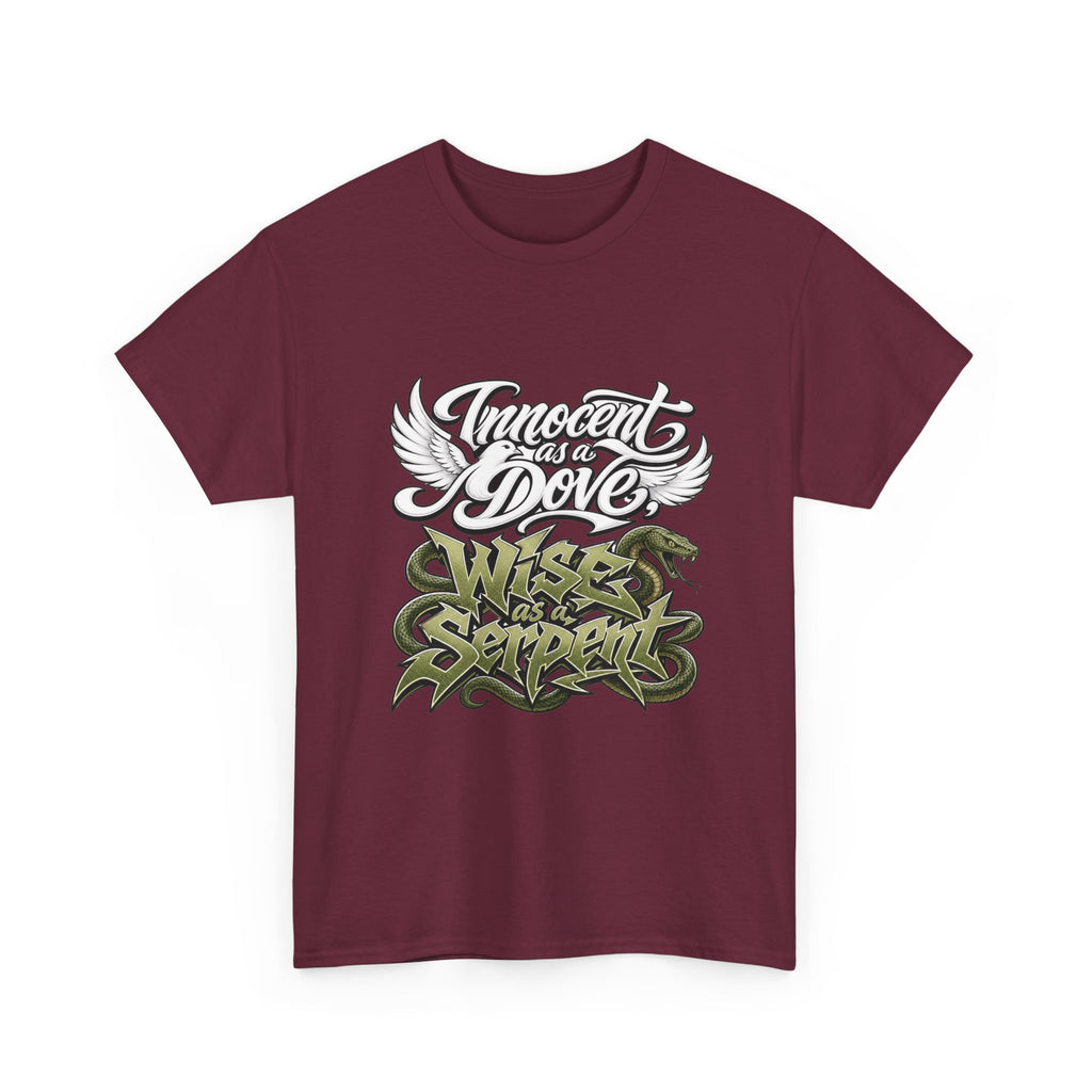 Matthew 10:16 T-Shirt | Script Wings Graffiti Typography