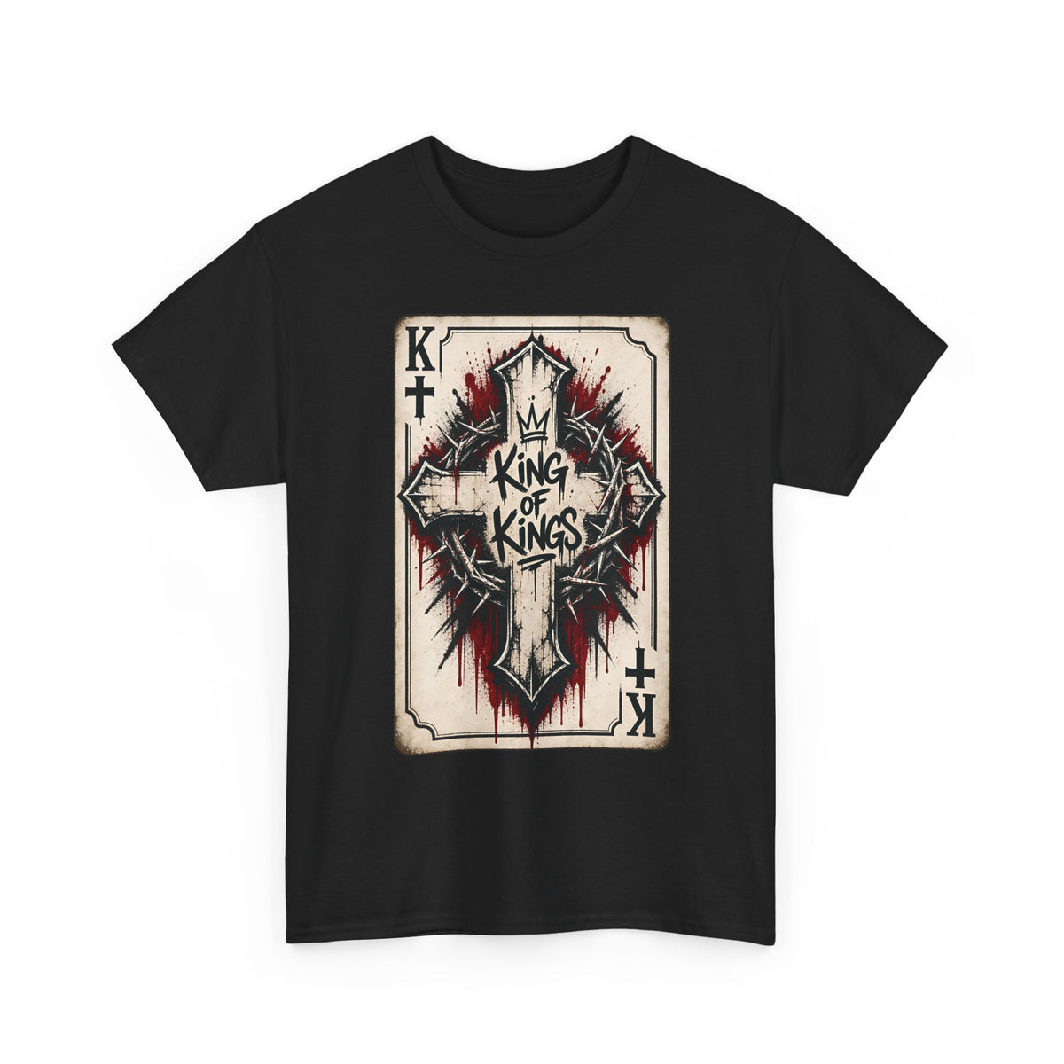 King of Kings Cross Playing Card Tee | Religious Christian Graphics