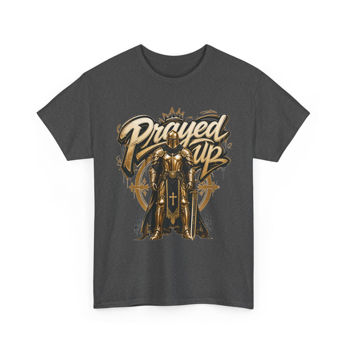 Prayed Up Knight Tee | Faith Christian Armor Typography