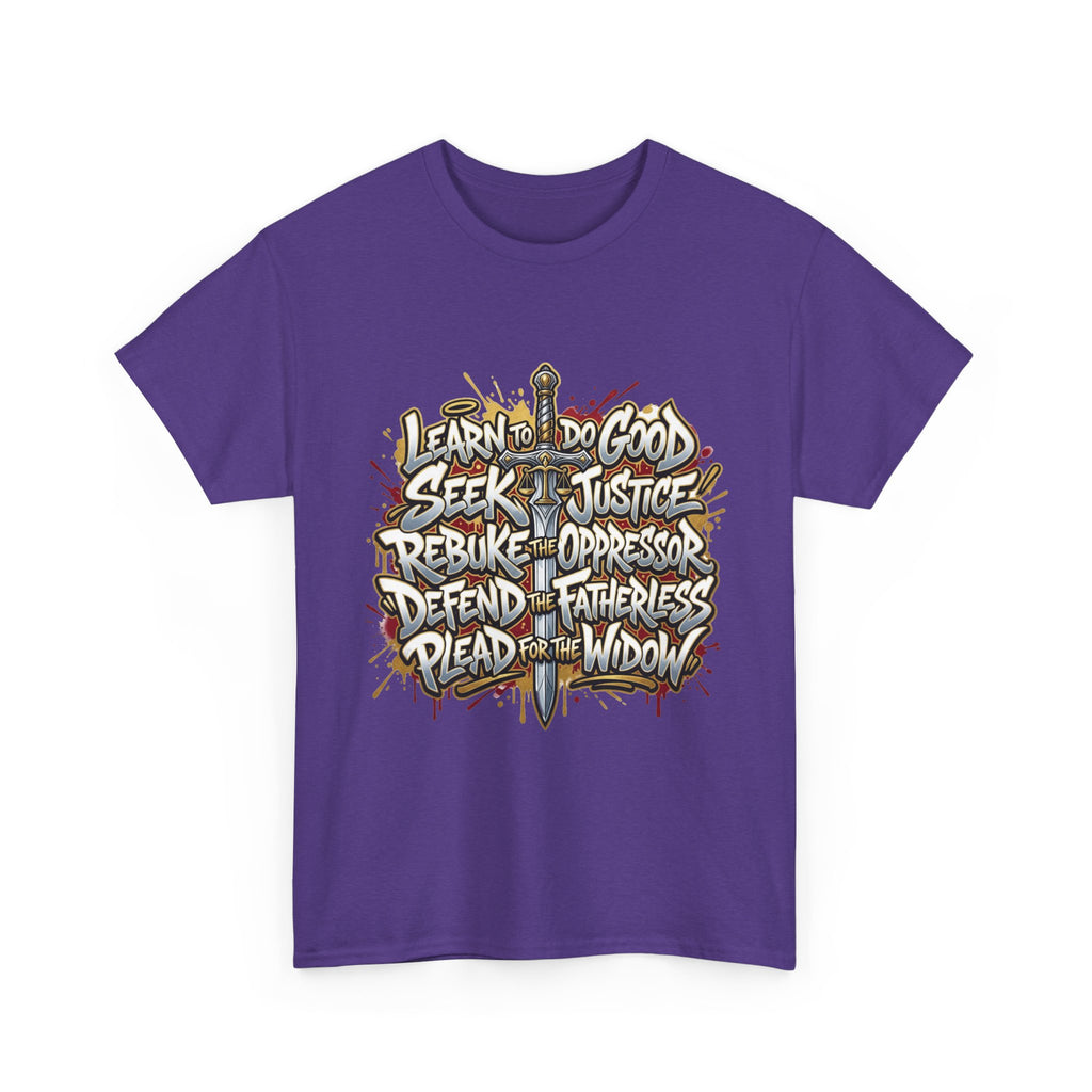 Isaiah 1:17 T-Shirt | Faith Scripture Design