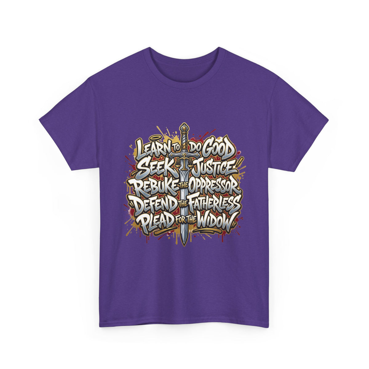Isaiah 1:17 T-Shirt | Faith Scripture Design