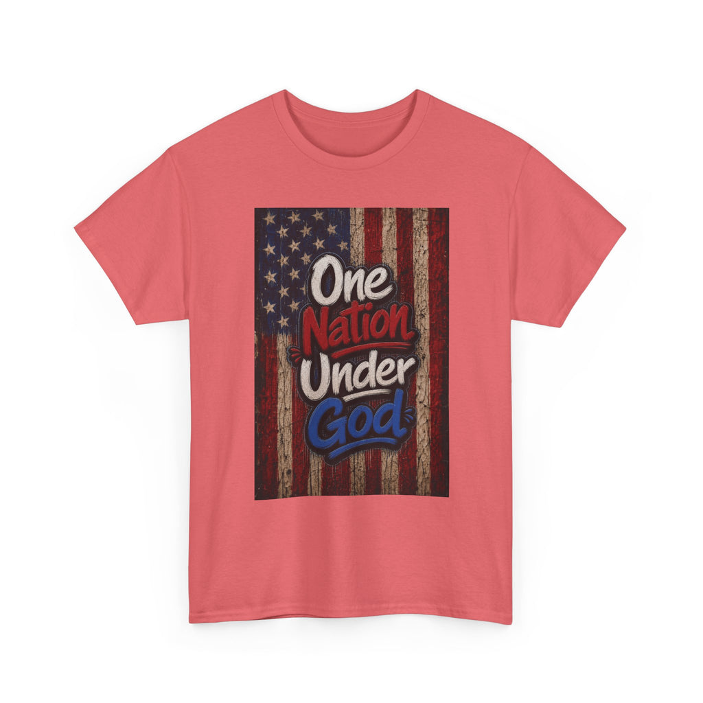 One Nation Under God T-Shirt | American Flag, Christian Scripture Design